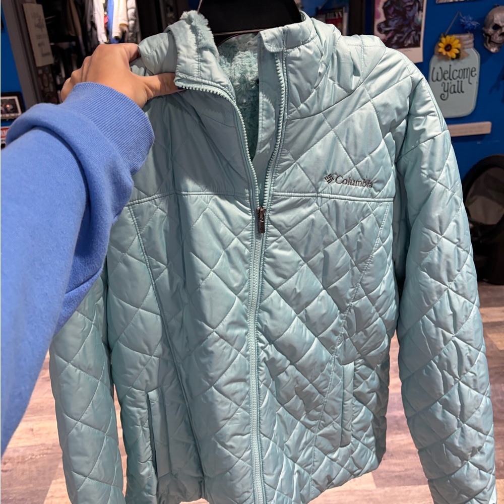 Columbia Sky Blue Quilted Jacket